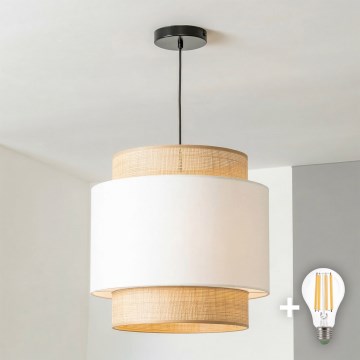 Brilagi - LED Lustr na lanku CERIA 1xE27/40W/230V pr. 30 cm černá/béžová/bílá