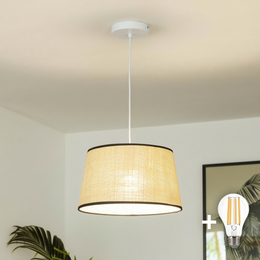 Brilagi - LED Lustr na lanku CERIA 1xE27/40W/230V pr. 35 cm béžová