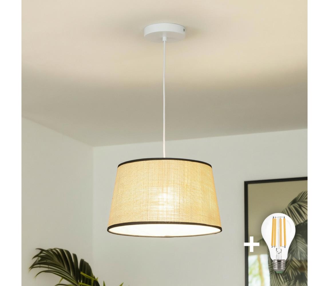 Brilagi - LED Lustr na lanku CERIA 1xE27/40W/230V pr. 35 cm béžová EG300171+EG781083