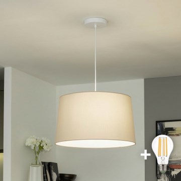 Brilagi - LED Lustr na lanku CERIA 1xE27/40W/230V pr. 45 cm béžová