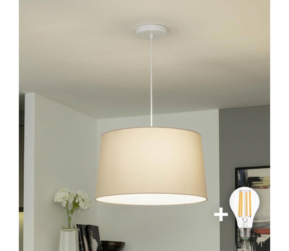 Brilagi - LED Lustr na lanku CERIA 1xE27/40W/230V pr. 45 cm béžová EG300171+EG781043