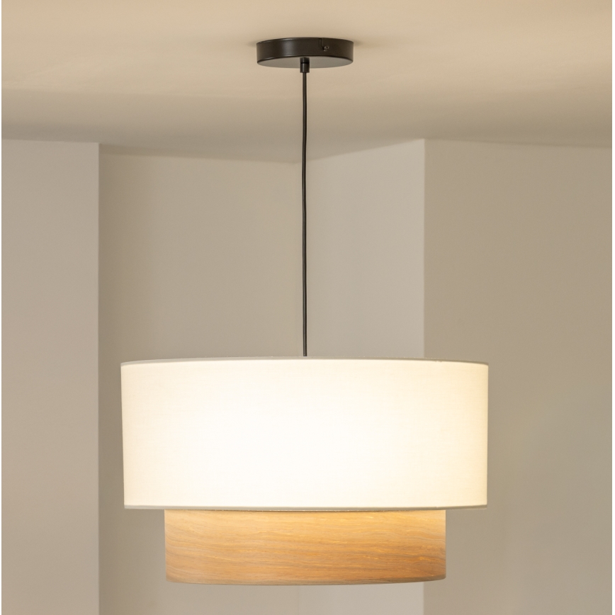 Brilagi - LED Lustr na lanku CERIA 1xE27/40W/230V pr. 50 cm bílá/béžová