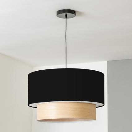 Brilagi - LED Lustr na lanku CERIA 1xE27/40W/230V pr. 50 cm černá/béžová