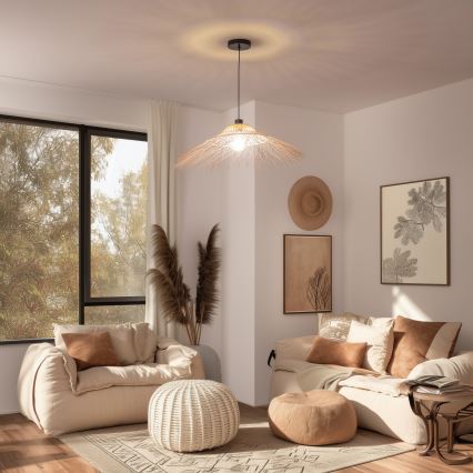 Brilagi - LED Lustr na lanku CERIA BOHO 1xE27/40W/230V pr. 100 cm bambus