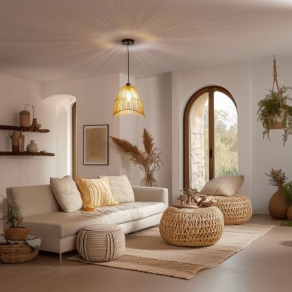 Brilagi - LED Lustr na lanku CERIA BOHO 1xE27/40W/230V pr. 30 cm hnědá