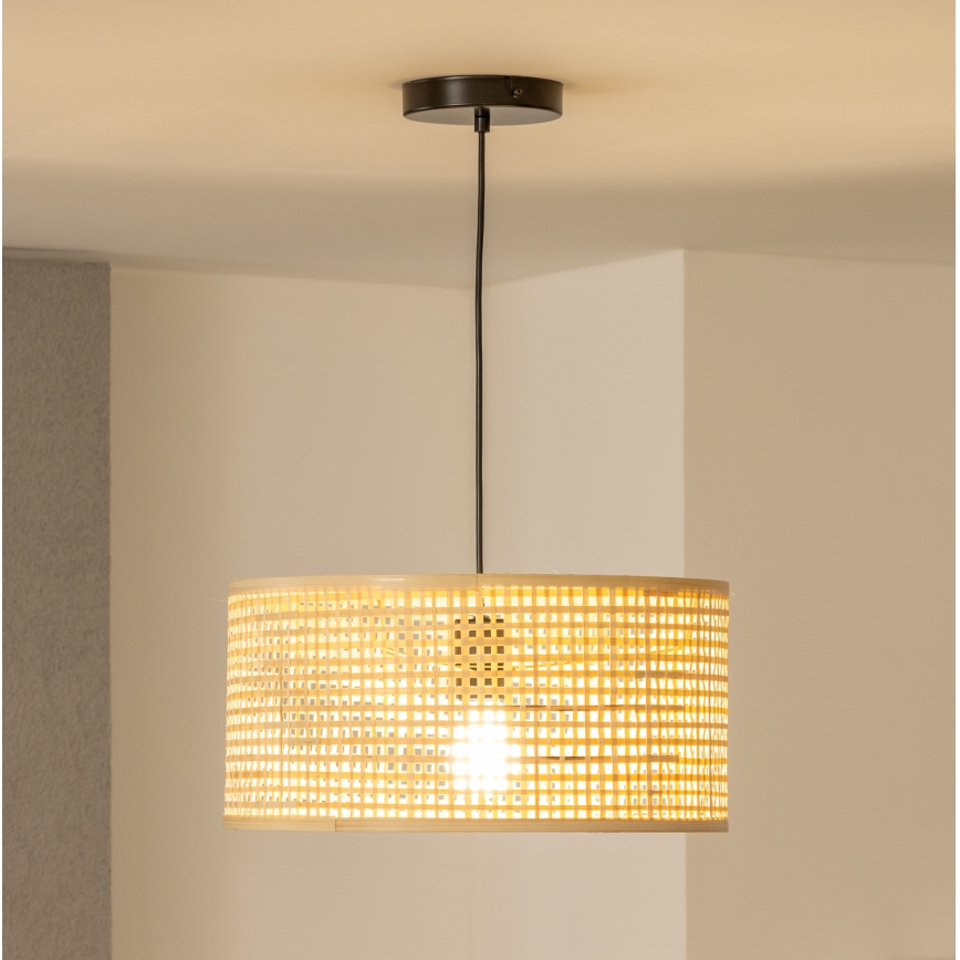 Brilagi - LED Lustr na lanku CERIA BOHO 1xE27/40W/230V pr. 40 cm bambus