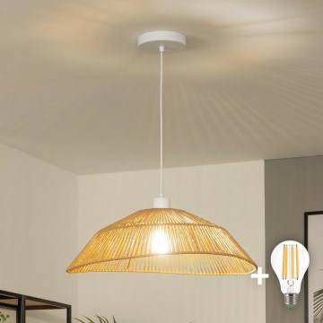 Brilagi - LED Lustr na lanku CERIA BOHO 1xE27/40W/230V pr. 50 cm hnědá