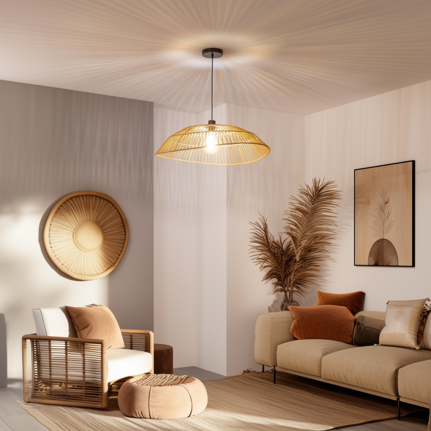 Brilagi - LED Lustr na lanku CERIA BOHO 1xE27/40W/230V pr. 70 cm hnědá