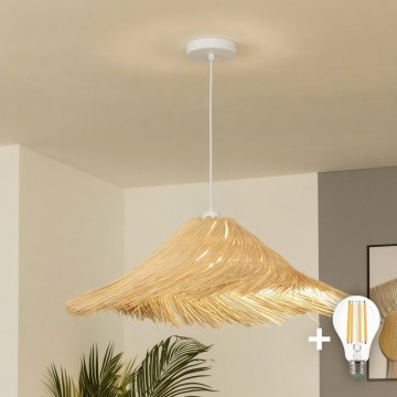 Brilagi - LED Lustr na lanku CERIA BOHO 1xE27/40W/230V pr. 70 cm ratan