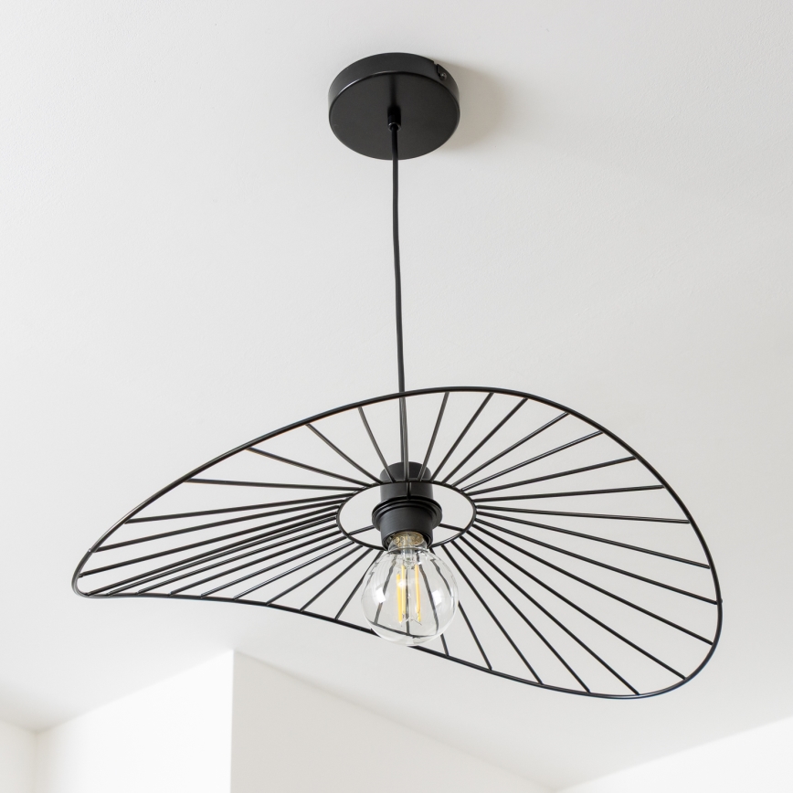 Brilagi - LED Lustr na lanku CERIA WIRE 1xE27/40W/230V 40x56 cm černá