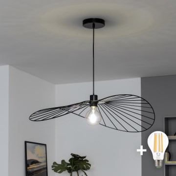 Brilagi - LED Lustr na lanku CERIA WIRE 1xE27/40W/230V 60x80 cm černá