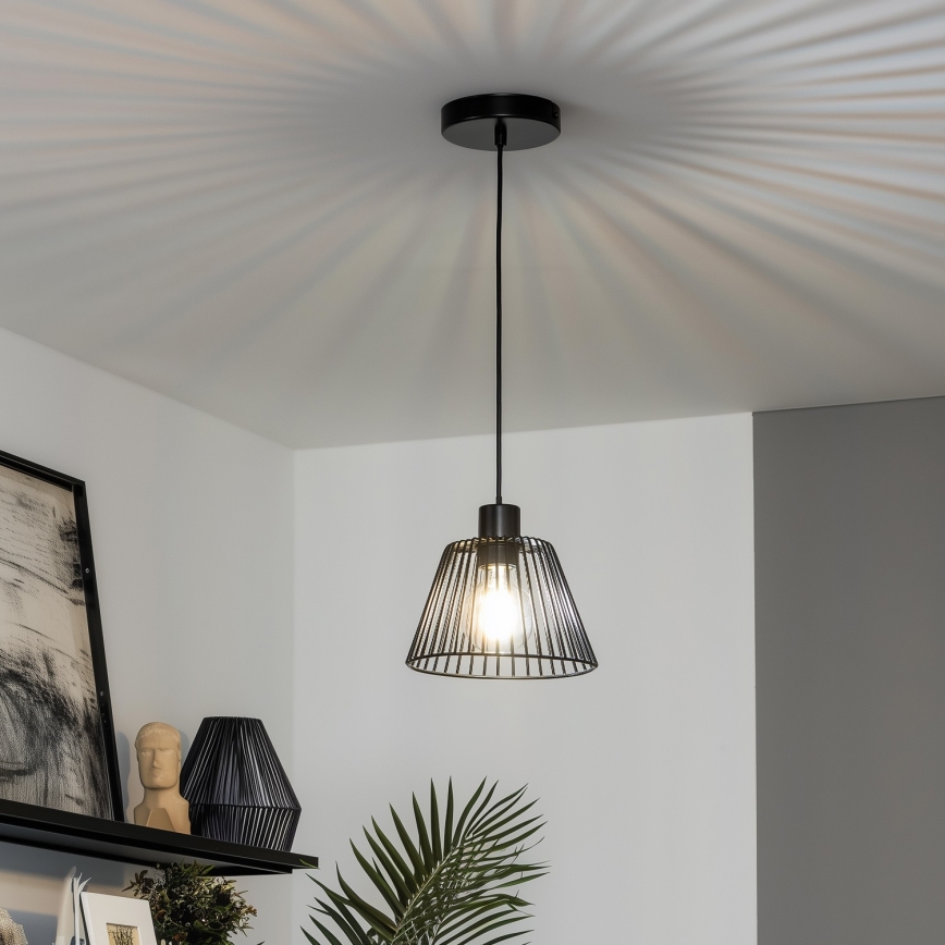Brilagi - LED Lustr na lanku CERIA WIRE 1xE27/40W/230V pr. 21 cm černá