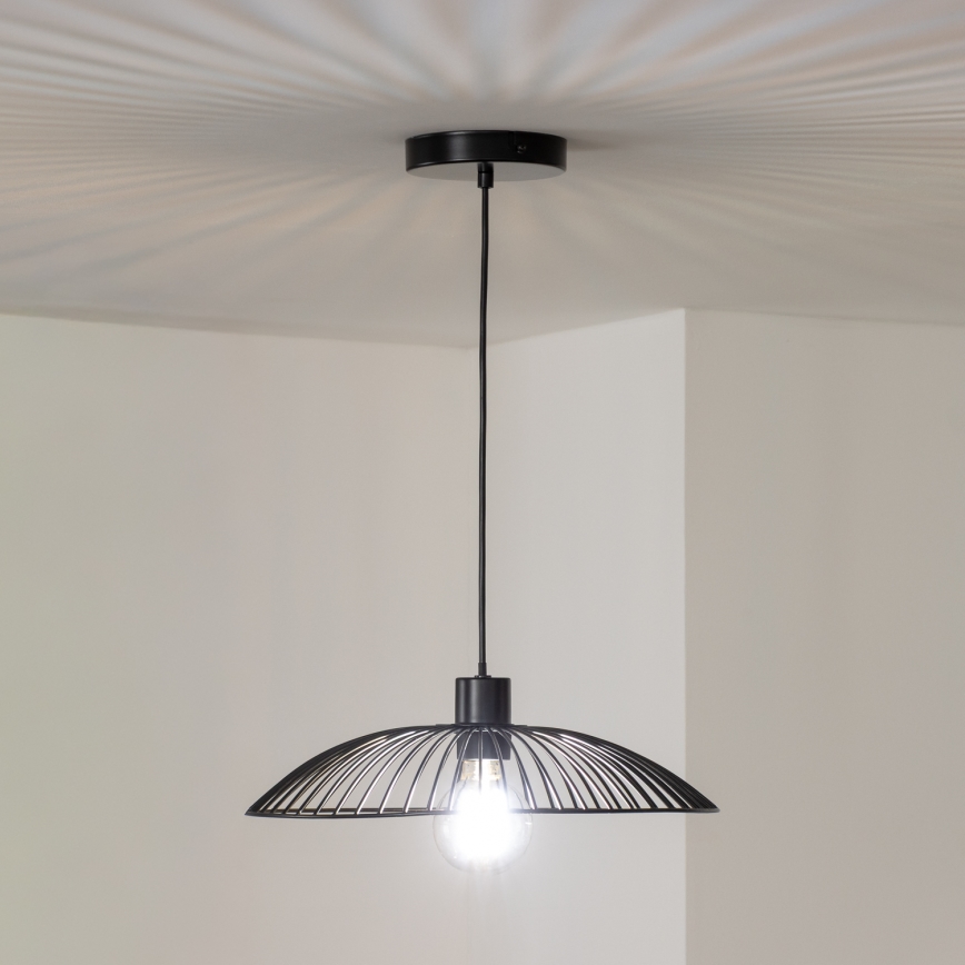 Brilagi - LED Lustr na lanku CERIA WIRE 1xE27/40W/230V pr. 26 cm černá