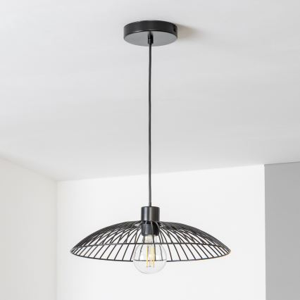 Brilagi - LED Lustr na lanku CERIA WIRE 1xE27/40W/230V pr. 38 cm černá