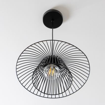 Brilagi - LED Lustr na lanku CERIA WIRE 1xE27/40W/230V pr. 38 cm černá