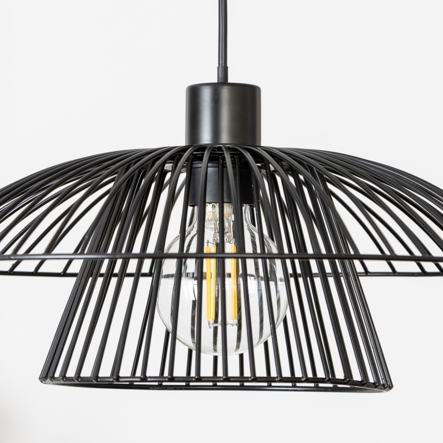 Brilagi - LED Lustr na lanku CERIA WIRE 1xE27/40W/230V pr. 38 cm černá