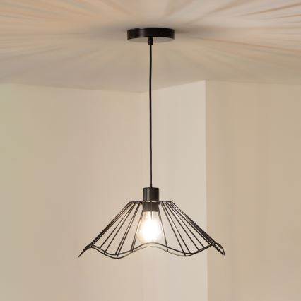 Brilagi - LED Lustr na lanku CERIA WIRE 1xE27/40W/230V pr. 40 cm černá