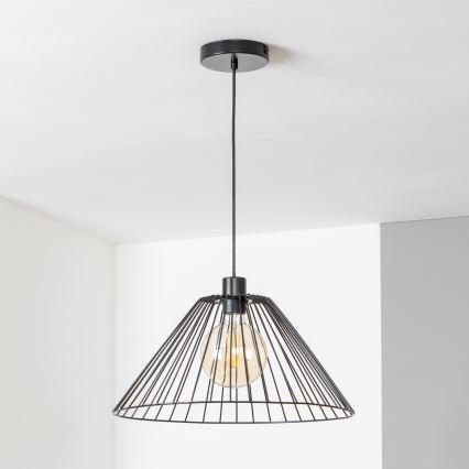 Brilagi - LED Lustr na lanku CERIA WIRE 1xE27/40W/230V pr. 45 cm černá