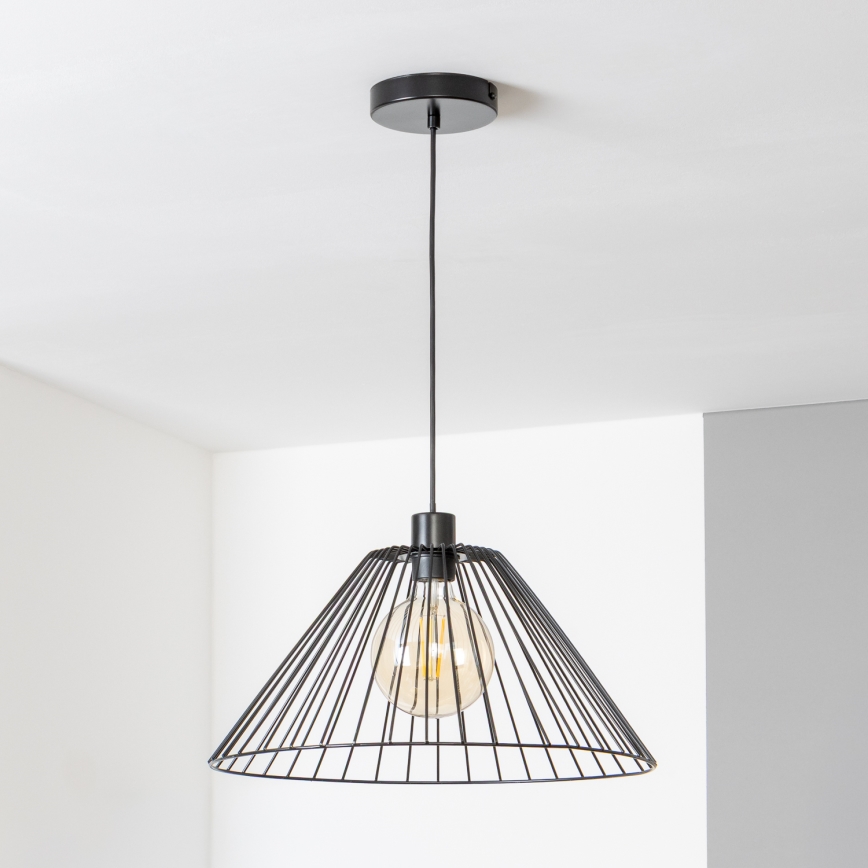 Brilagi - LED Lustr na lanku CERIA WIRE 1xE27/40W/230V pr. 45 cm černá