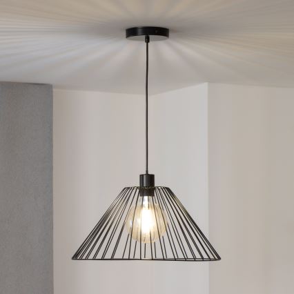 Brilagi - LED Lustr na lanku CERIA WIRE 1xE27/40W/230V pr. 45 cm černá
