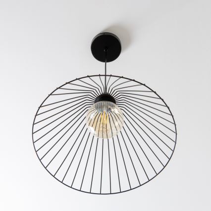 Brilagi - LED Lustr na lanku CERIA WIRE 1xE27/40W/230V pr. 45 cm černá