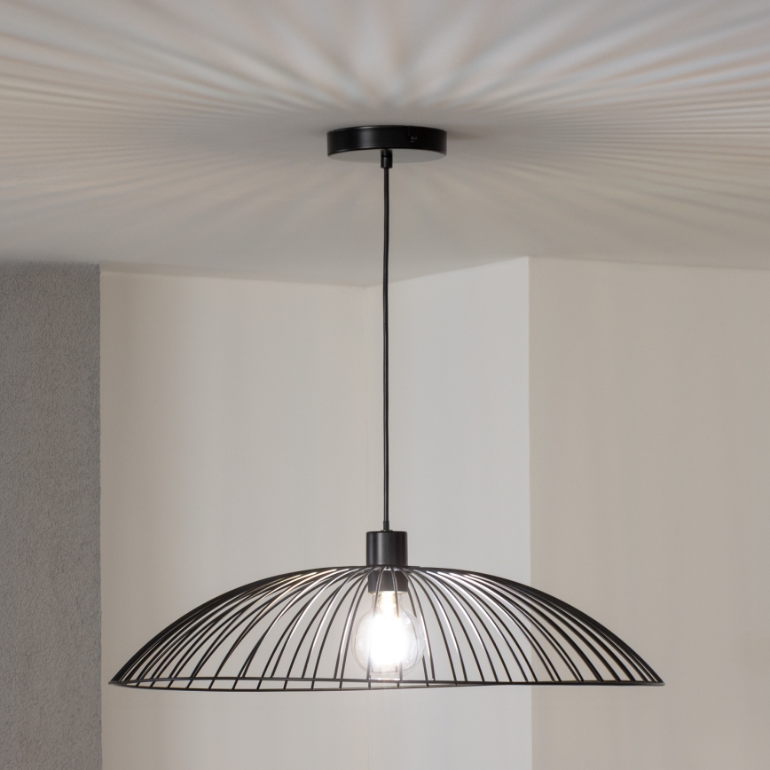 Brilagi - LED Lustr na lanku CERIA WIRE 1xE27/40W/230V pr. 60 cm černá