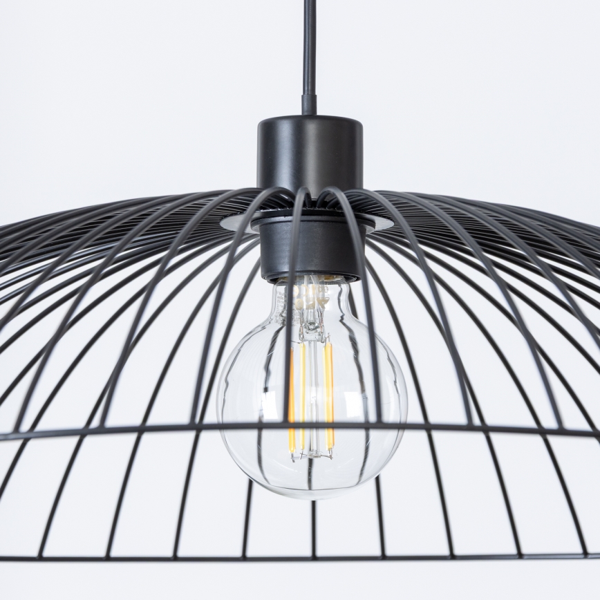 Brilagi - LED Lustr na lanku CERIA WIRE 1xE27/40W/230V pr. 60 cm černá