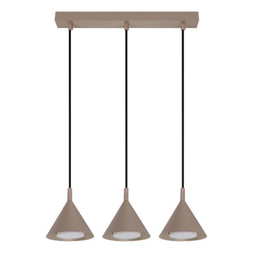 BRILAGI - LED Lustr na lanku CONE TRIPLE 3xGX53/15W/230V béžová
