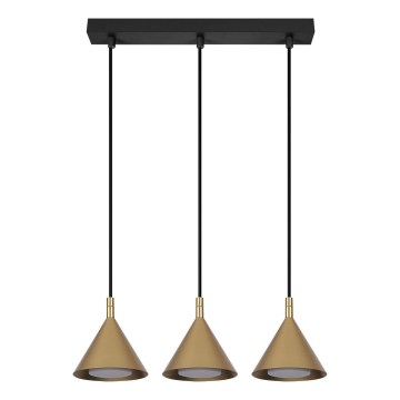 BRILAGI - LED Lustr na lanku CONE TRIPLE 3xGX53/15W/230V zlatá