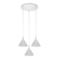 BRILAGI - LED Lustr na lanku CONE TRIPLE ROUND 3xGX53/15W/230V bílá