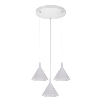 BRILAGI - LED Lustr na lanku CONE TRIPLE ROUND 3xGX53/15W/230V bílá