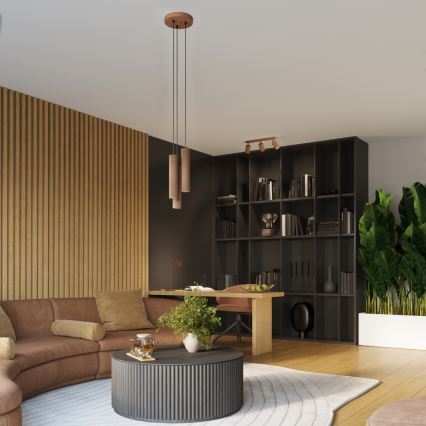 Brilagi - LED Lustr na lanku CRESTO 1xGU10/10W/230V hnědá