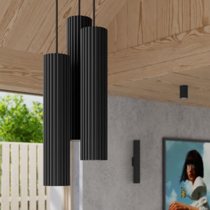 Brilagi - LED Lustr na lanku CRESTO 3xGU10/10W/230V černá