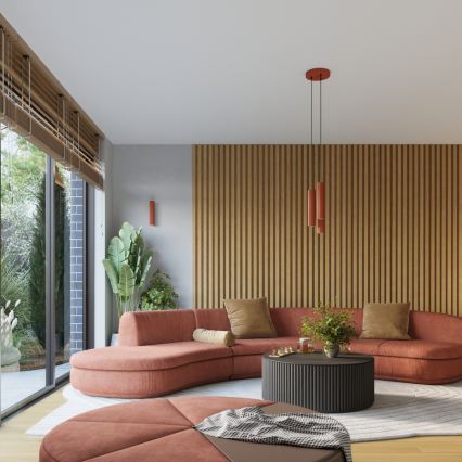 Brilagi - LED Lustr na lanku CRESTO 3xGU10/10W/230V červená