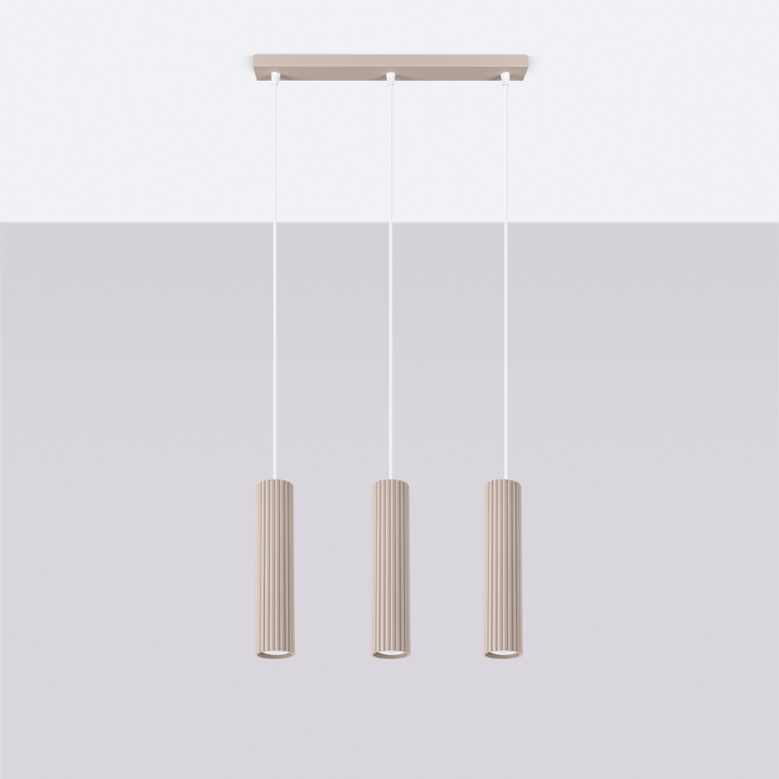 Brilagi - LED Lustr na lanku CRESTO 3xGU10/10W/230V taupe