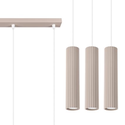 Brilagi - LED Lustr na lanku CRESTO 3xGU10/10W/230V taupe