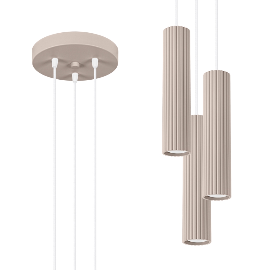 Brilagi - LED Lustr na lanku CRESTO 3xGU10/10W/230V taupe
