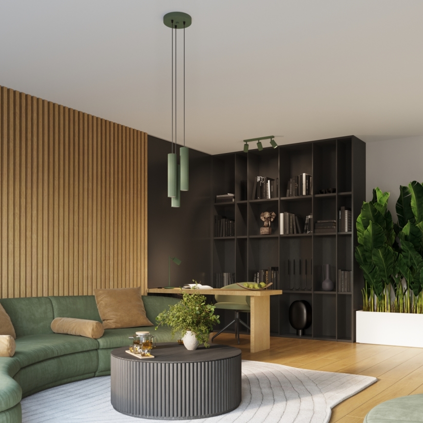 Brilagi - LED Lustr na lanku CRESTO 3xGU10/10W/230V zelená