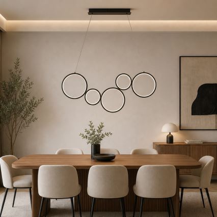 Brilagi - LED Lustr na lanku ECHO LED/60W/230V 4000K 100 cm černá
