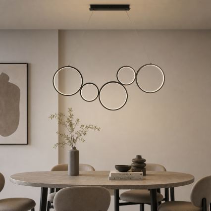 Brilagi - LED Lustr na lanku ECHO LED/60W/230V 4000K 100 cm černá