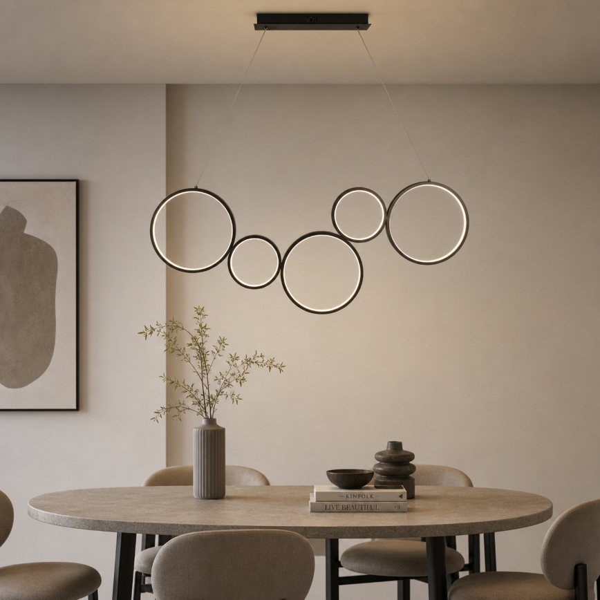Brilagi - LED Lustr na lanku ECHO LED/60W/230V 4000K 100 cm černá