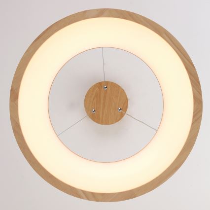 Brilagi - LED Lustr na lanku FALCON WOOD LED/30W/230V 3000/4000/6000K pr. 45 cm dřevo