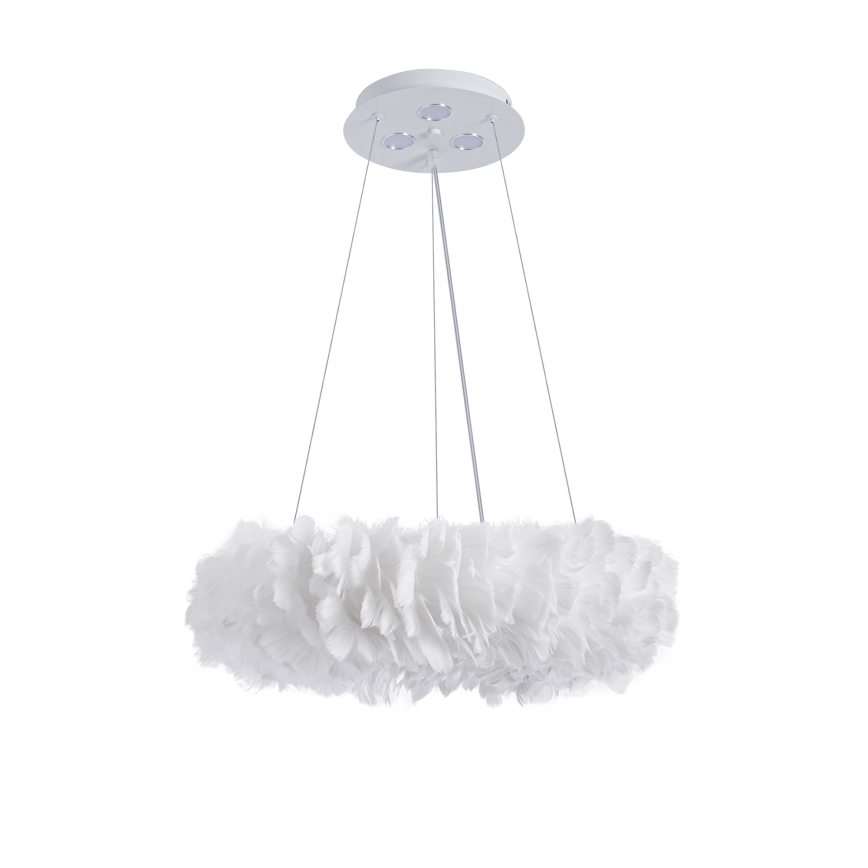 Brilagi - LED Lustr na lanku FEATHER 3xE27/40W/230V + 3xLED/3W pr. 40 cm bílá