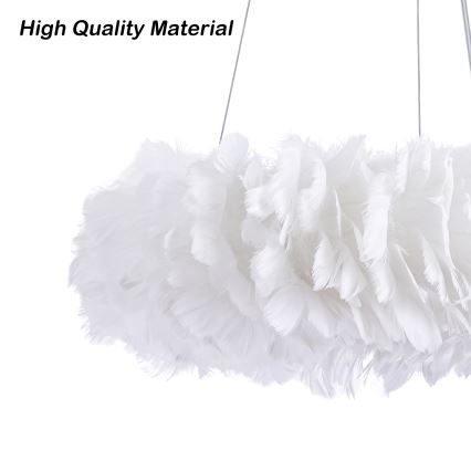 Brilagi - LED Lustr na lanku FEATHER 3xE27/40W/230V + 3xLED/3W pr. 40 cm bílá