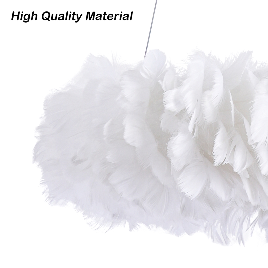 Brilagi - LED Lustr na lanku FEATHER 3xE27/40W/230V + 3xLED/3W pr. 50 cm bílá