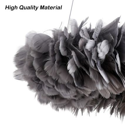 BRILAGI - LED Lustr na lanku FEATHER 3xE27/40W/230V + 3xLED/3W pr. 50 cm šedá