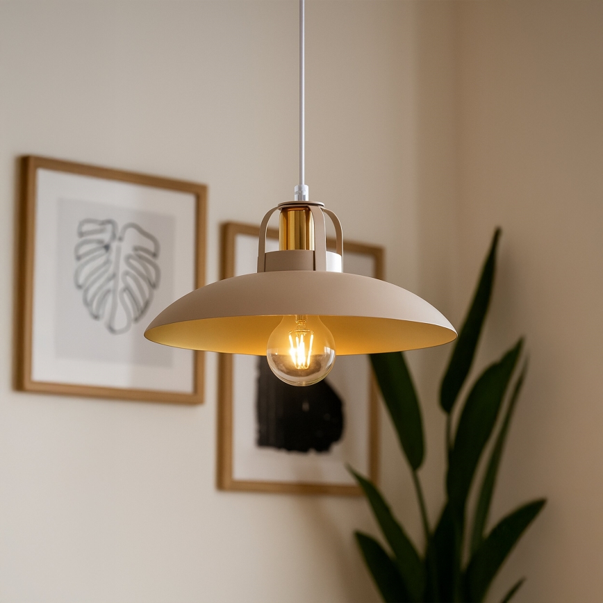 Brilagi - LED Lustr na lanku FLAMENGO 1xE27/60W/230V béžová