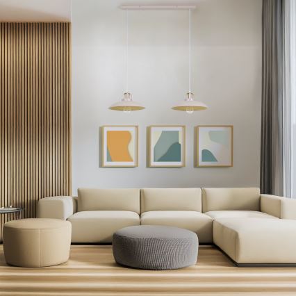 Brilagi - LED Lustr na lanku FLAMENGO 2xE27/60W/230V béžová