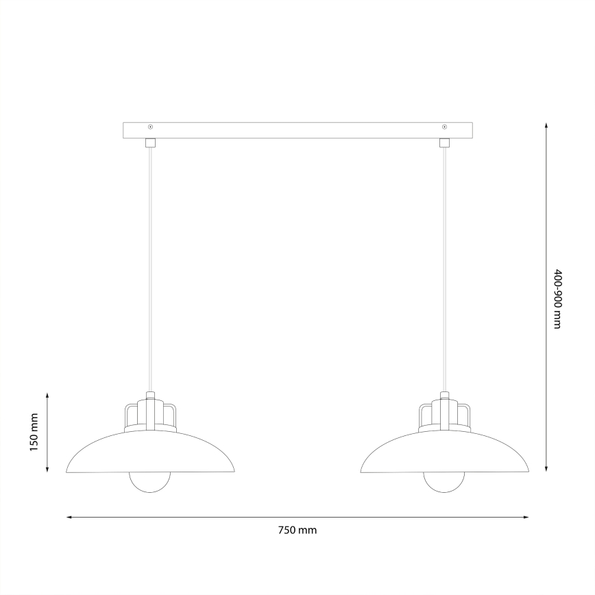 Brilagi - LED Lustr na lanku FLAMENGO 2xE27/60W/230V modrá