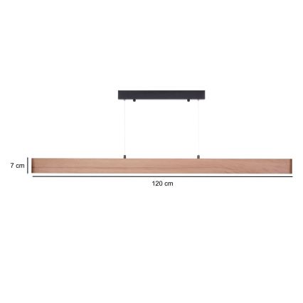 BRILAGI - LED Lustr na lanku GARDALINE LED/90W/230V dub